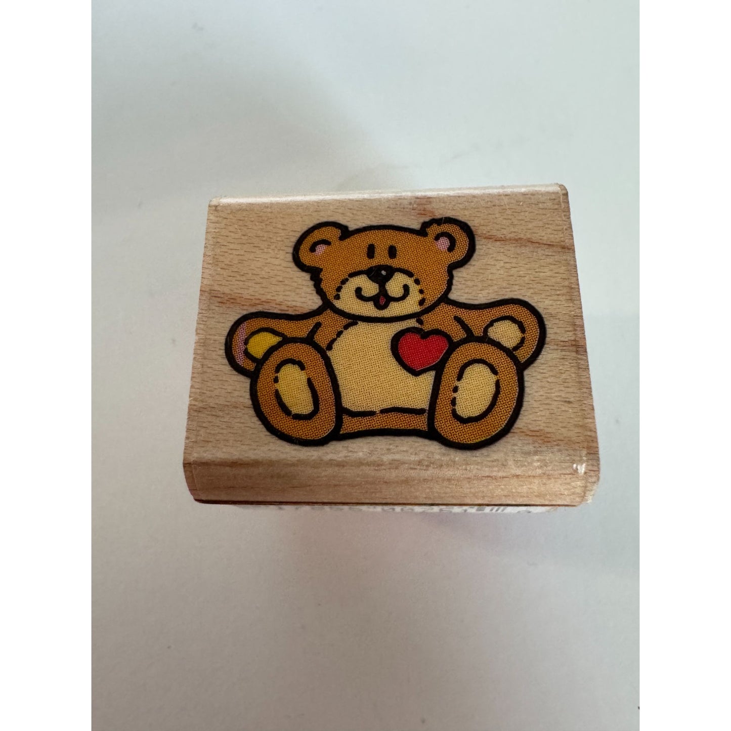 Rubber Stampede Rubber Stamp Hug Me Teddy Bear Heart Toy Stuffed Animal Plush