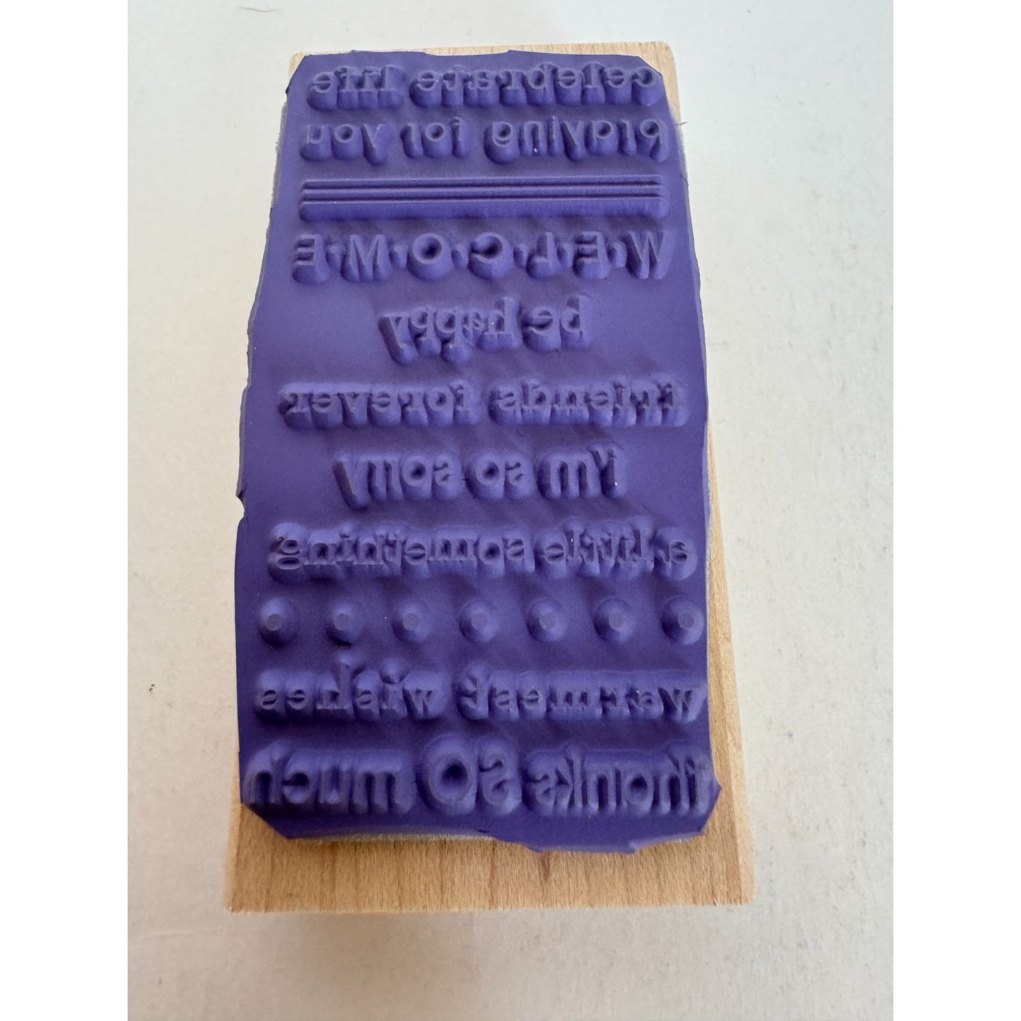 Stampin Up Rubber Stamp Card Sentiments Celebrate Life Praying for You Welcome