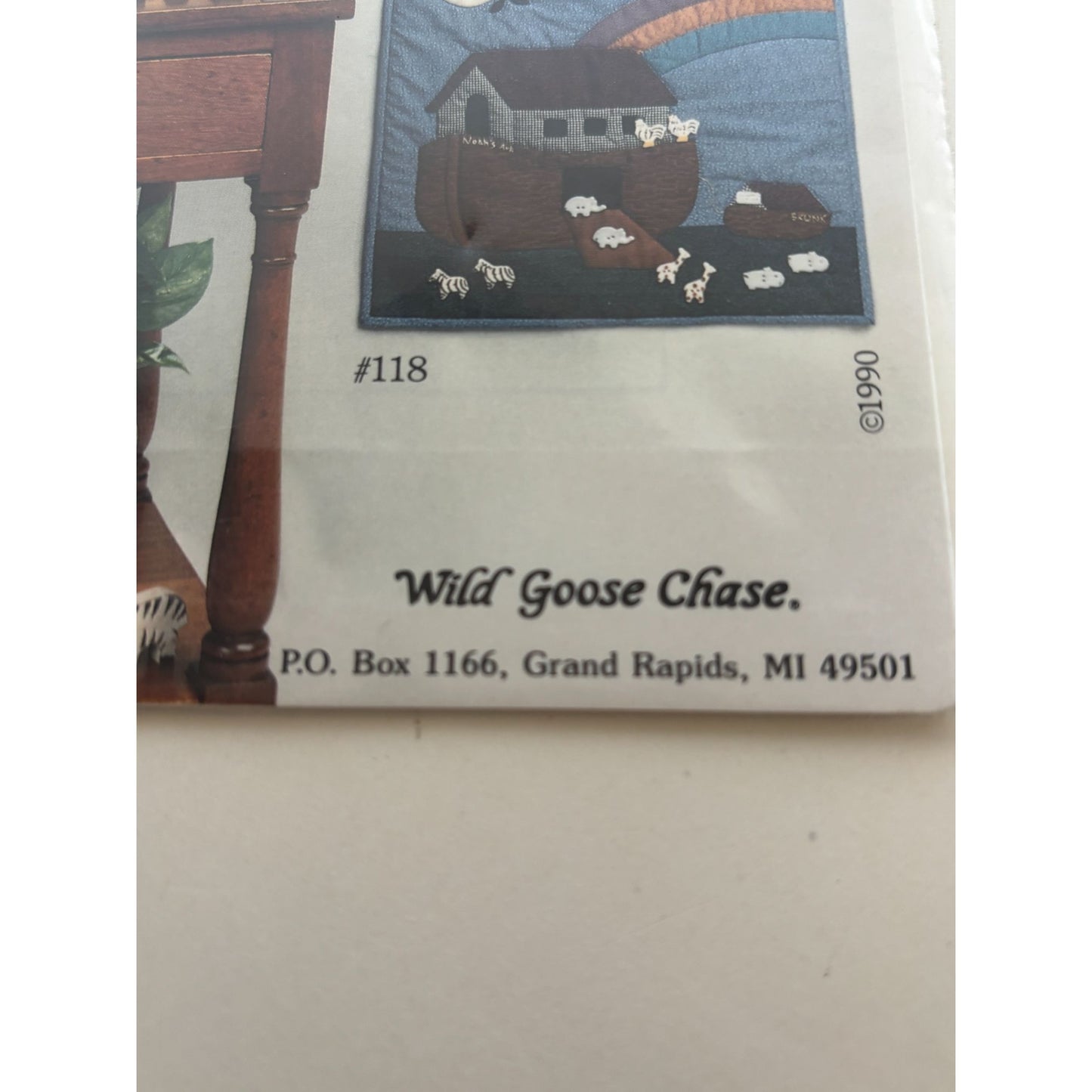 Wild Goose Chase Quilt Pattern 40 Days Nights Noahs Ark Bible Story Wall Hanging