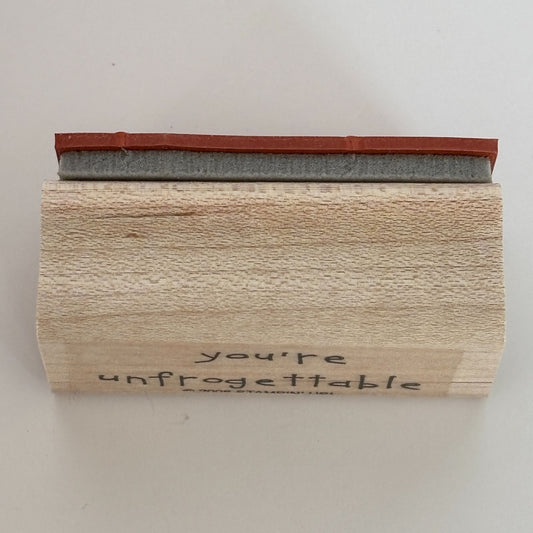 Stampin Up Rubber Stamp You are Unforgettable Unfrogettable Frog Pun Card Making
