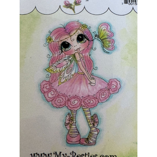 Sherri Baldy My-Besties Bashfull Butterfly Clear Stamp Fairy Card Making Craft