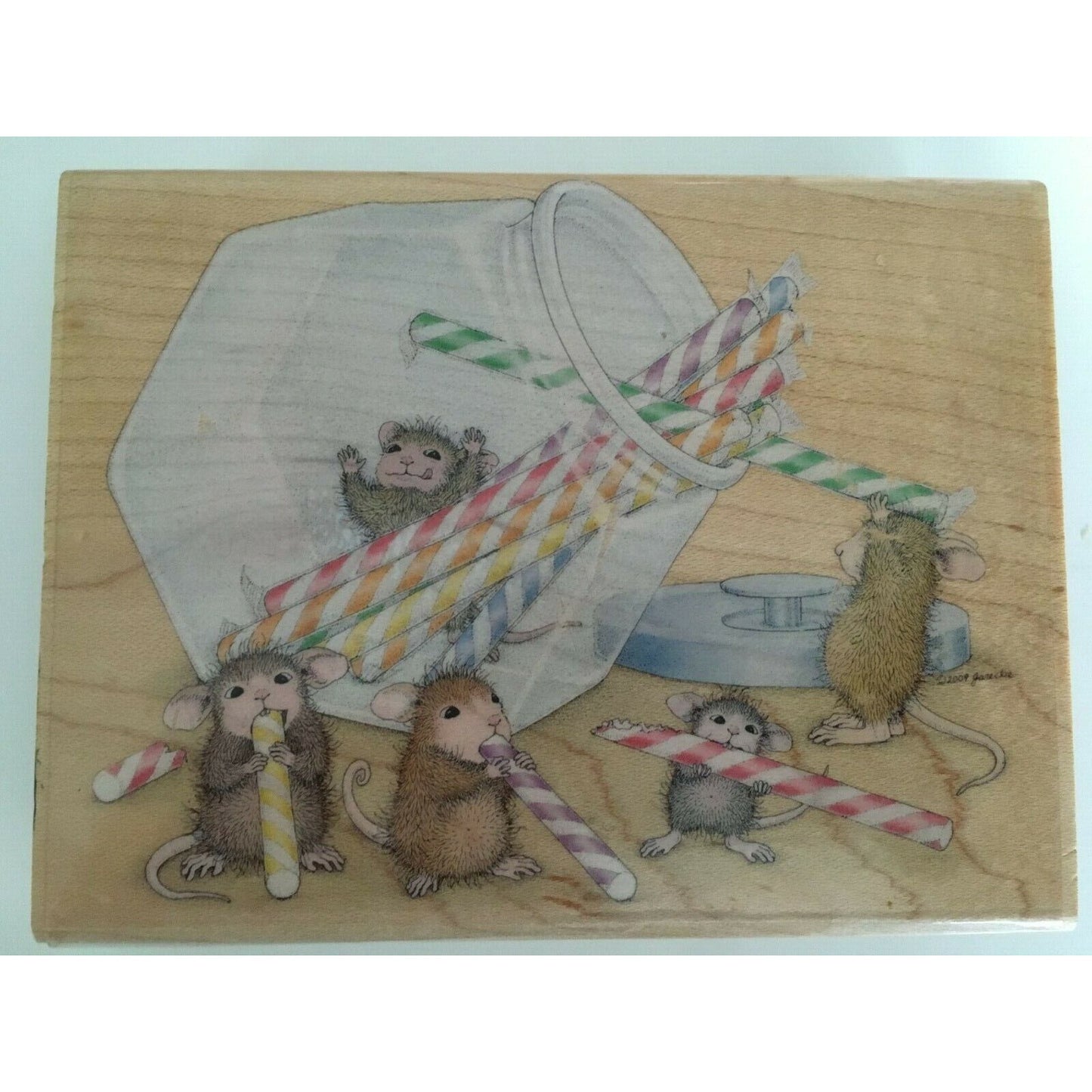 Stampabilities Rubber Stamp Want Candy Now House Mouse Rare Mudpie Muzzy Monica