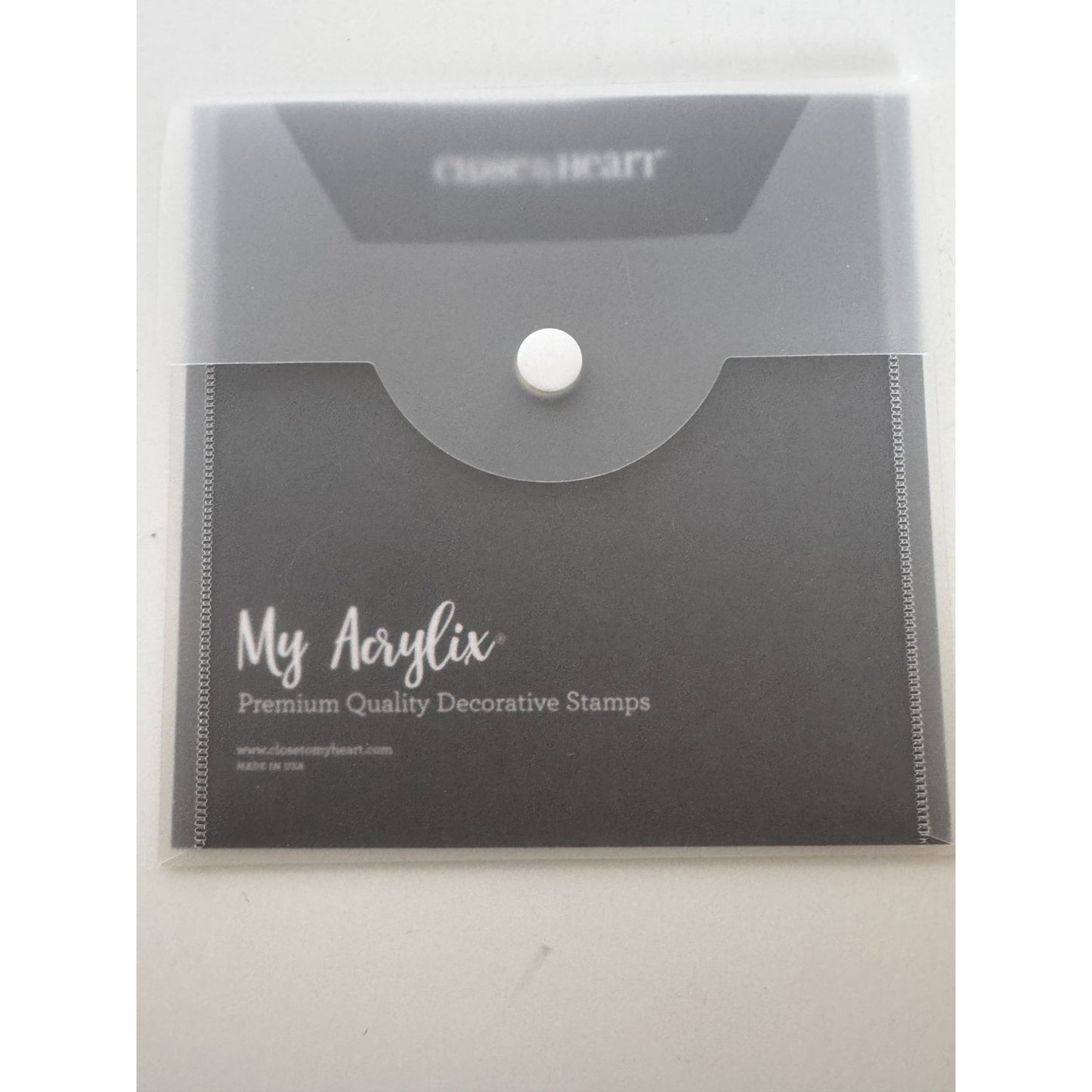 CTMH My Acrylix Acrylic Stamp Set Happy Heart Sentiments Heartfelt Thanks Words