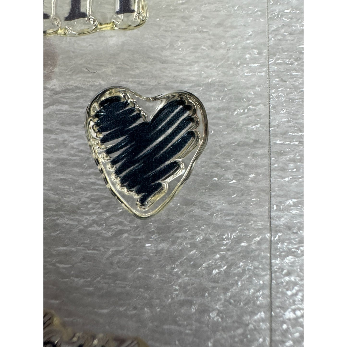 CTMH My Acrylix Acrylic Stamp Set Happy Heart Sentiments Heartfelt Thanks Words