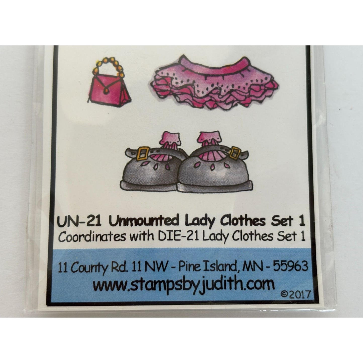 Rubber Stamps by Judith and Heather Lady Clothes Set Fashion Hat Shoes Purse