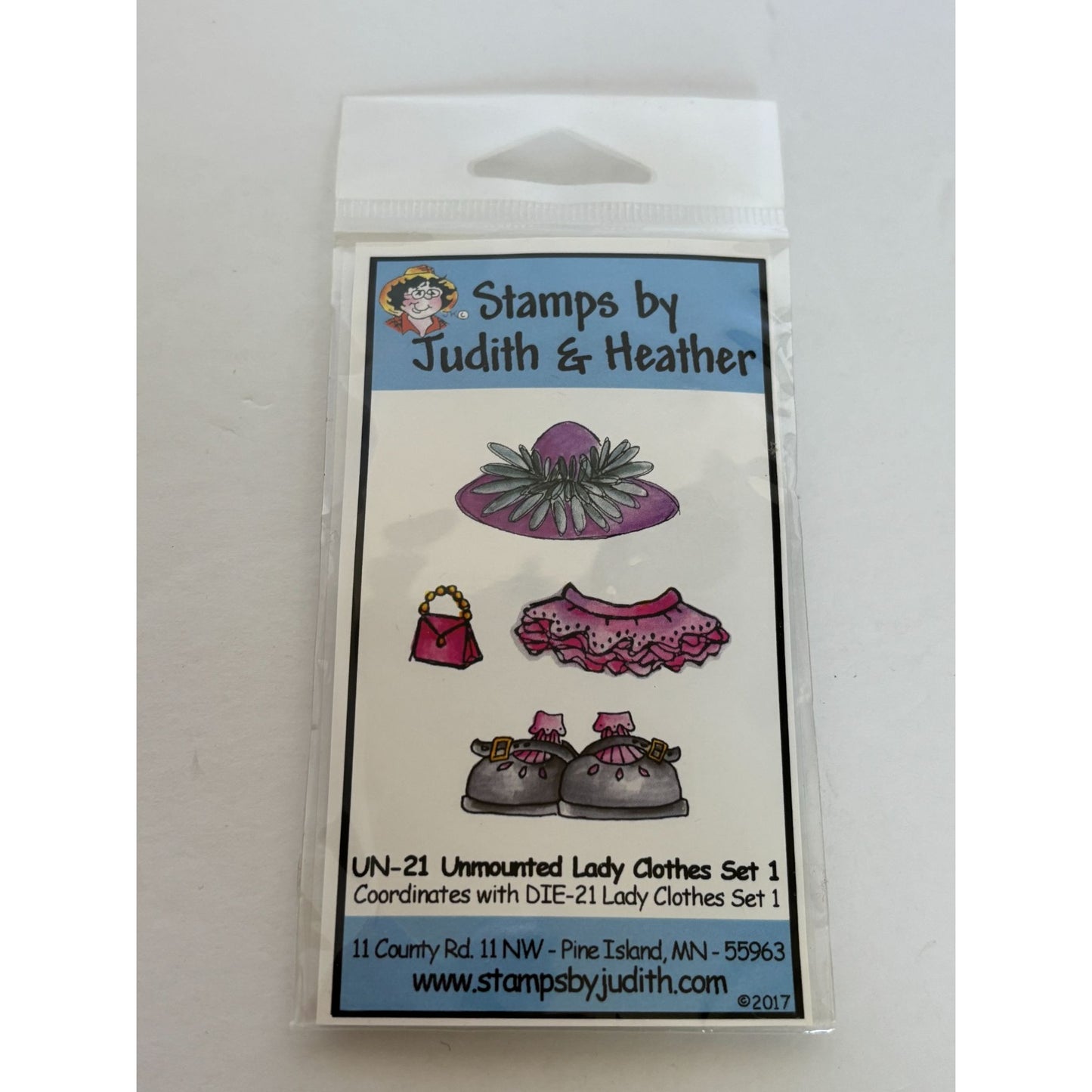 Rubber Stamps by Judith and Heather Lady Clothes Set Fashion Hat Shoes Purse