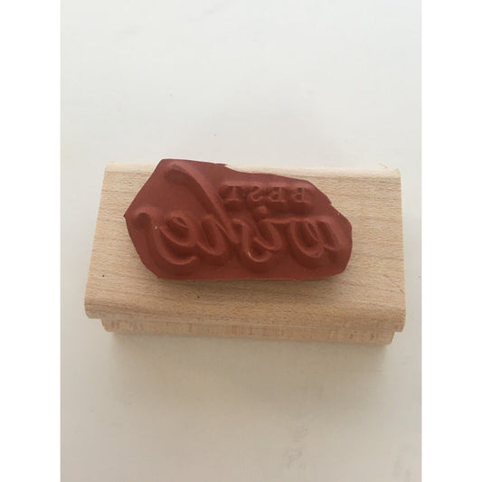 Stampin Up Rubber Stamp Best Wishes Birthday Card Making Words Sentiment Craft