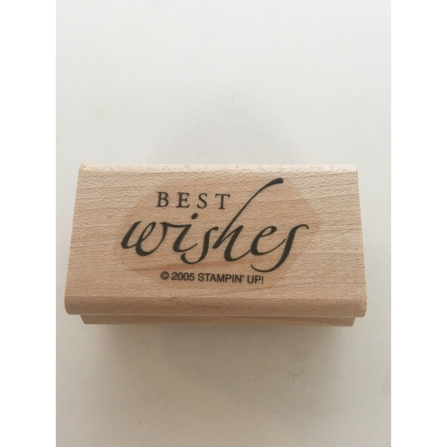 Stampin Up Rubber Stamp Best Wishes Birthday Card Making Words Sentiment Craft