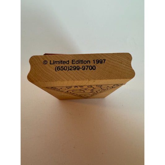 Limited Edition Rubber Stamp Its A Girl Baby Announcement Banner Triangle Words