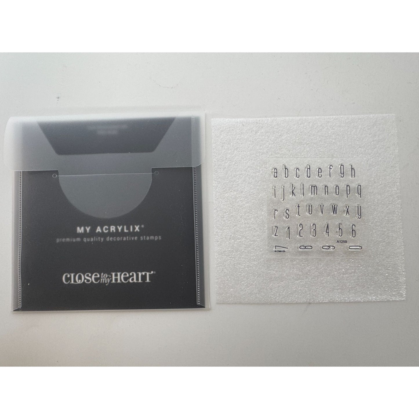 CTMH My Acrylix Acrylic Stamp A1259 Prairie Alphabet Letters Numbers Lower Case