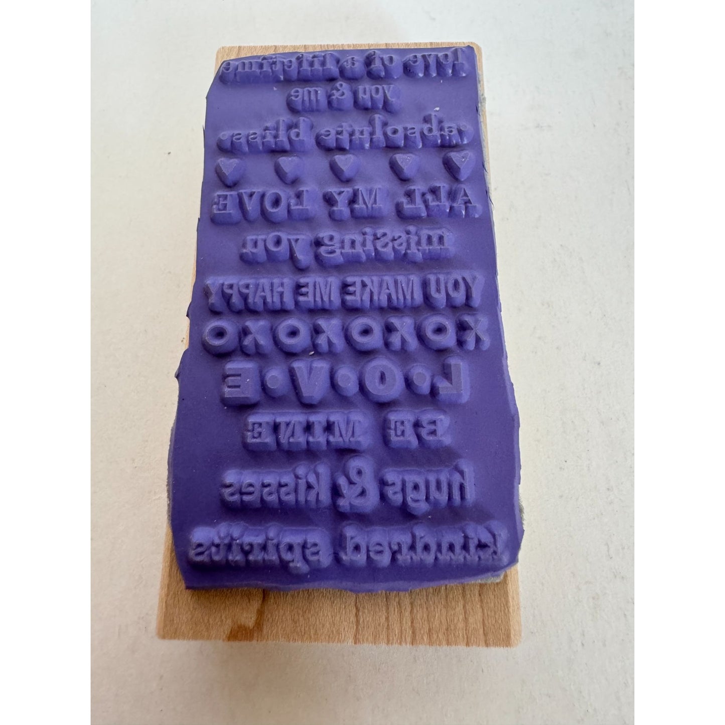 Stampin Up Rubber Stamp Missing You All My Love Be Mine Kindred Spirits