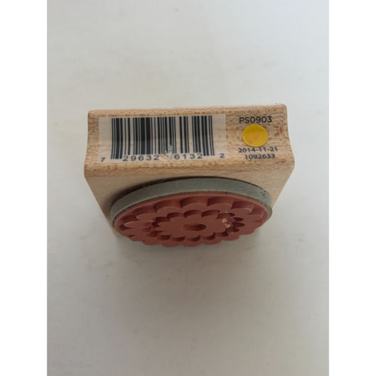 Hampton Art Wood Rubber Stamp Flower Power 60s Starburst Retro Bloom Card Making