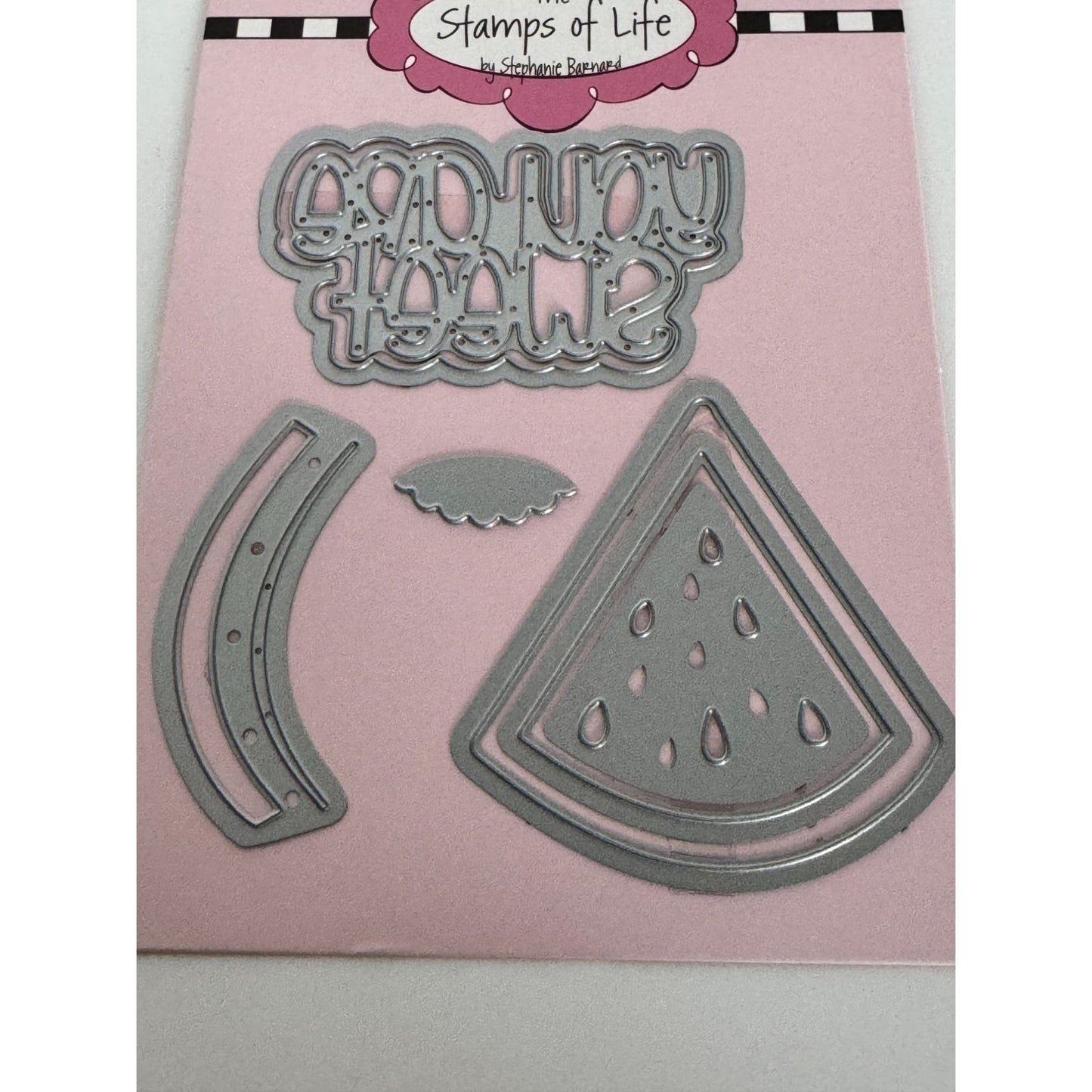 The Stamps Of Life Acrylic Watermelon2stamp and Die Set Watermelon Fruit Summer