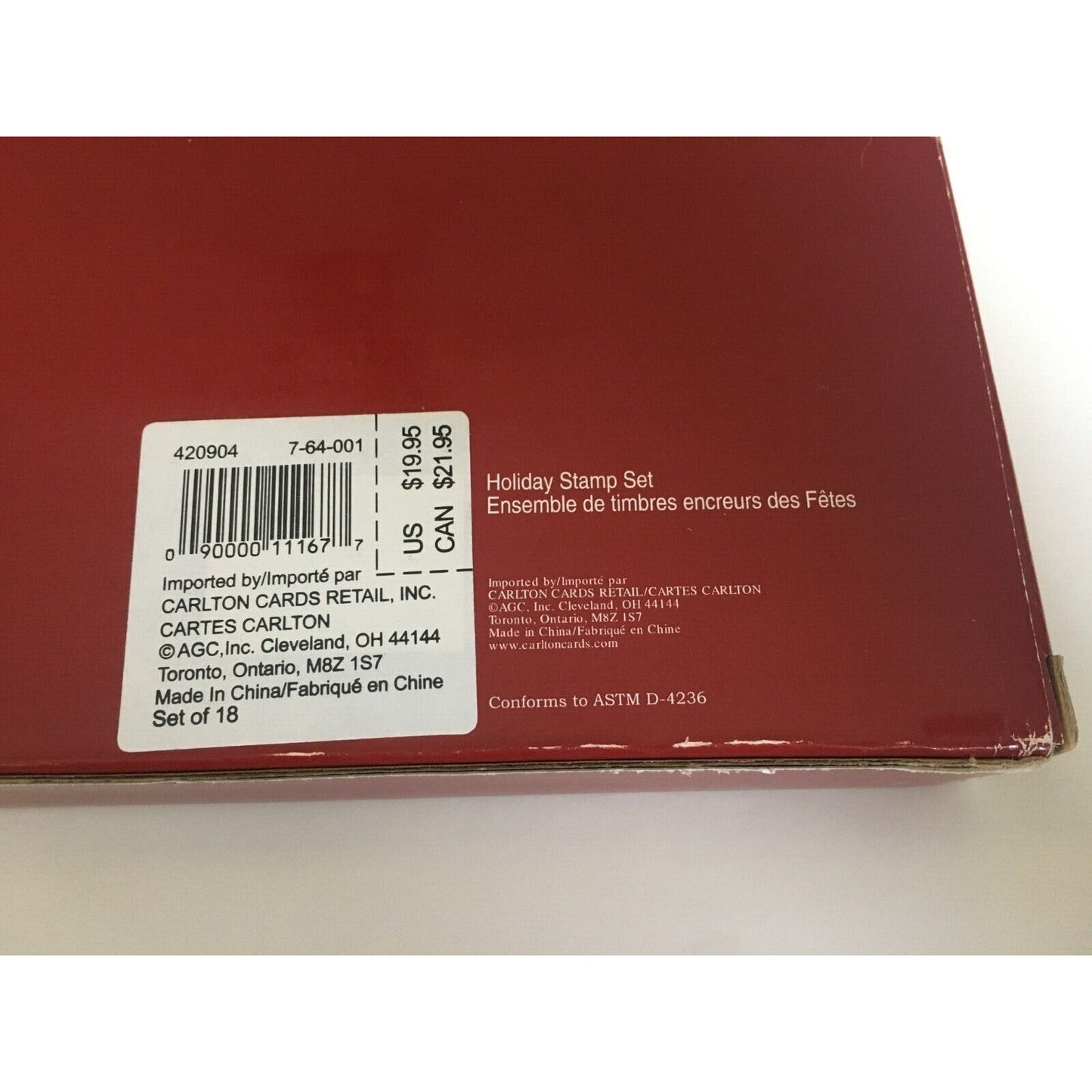 Carlton Cards Holiday Rubber Stamp Set 17 To From Gift Tag Card Making Christmas