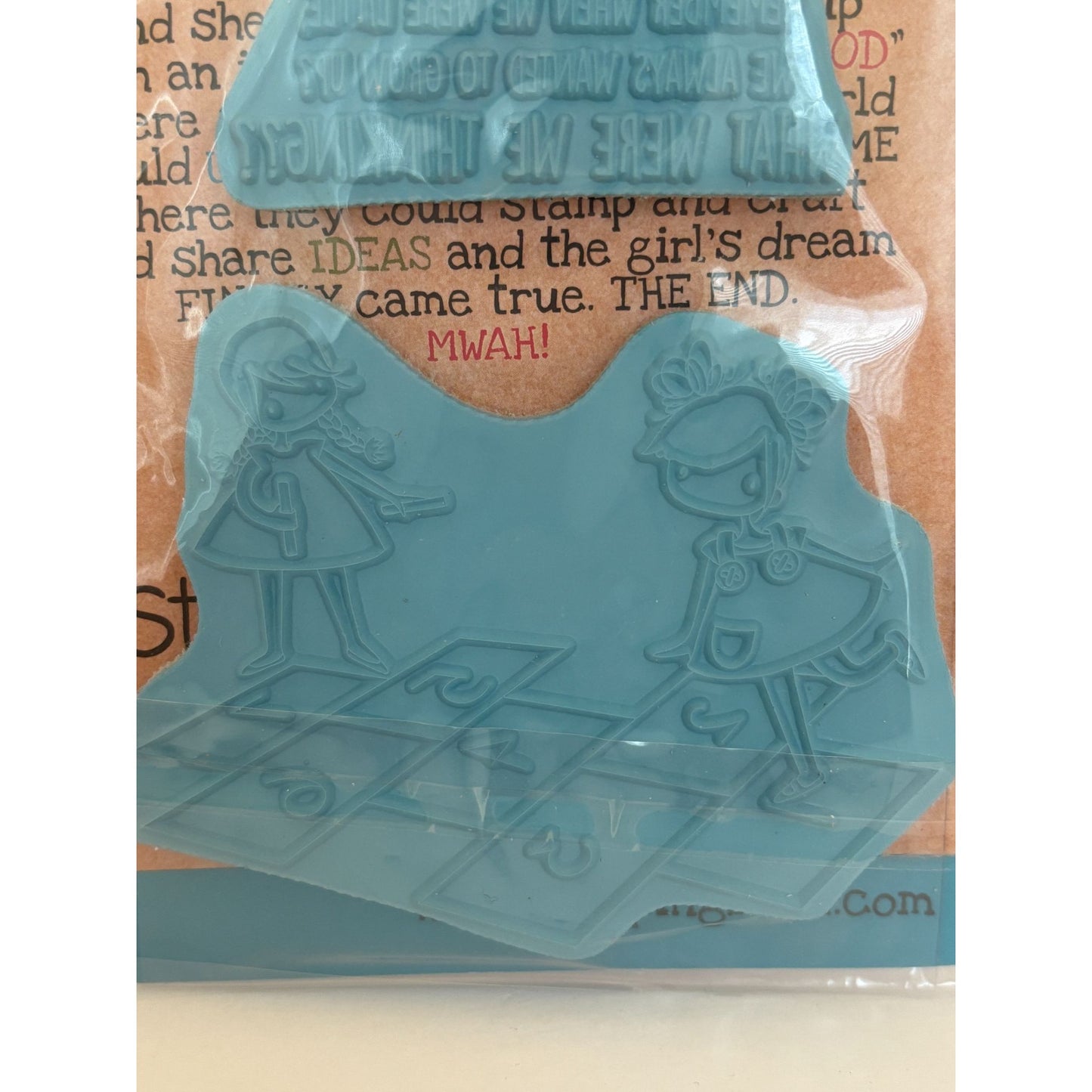 Stamping Bella Rubber Stamp Set Playing Hopscotch Funny Friendship Card Making