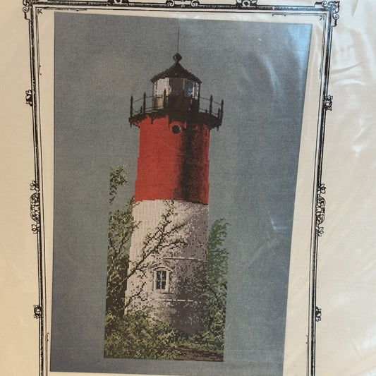 The Silver Lining Cross Stitch Pattern Nauset Beach Light Lighthouse Cape Cod