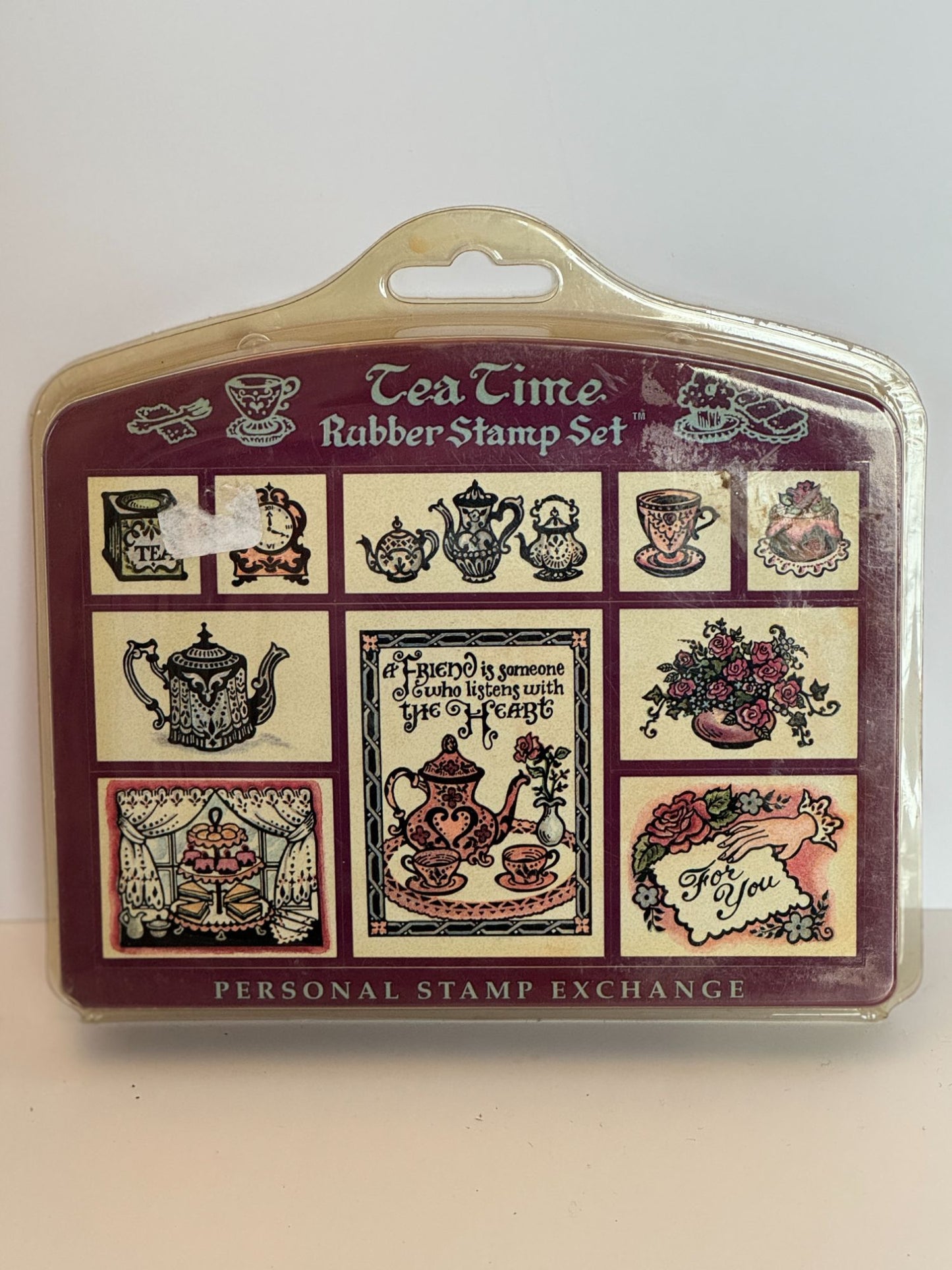 PSX Foam Rubber Stamp Set Tea Time Bridal Shower Party Invitation Card Making