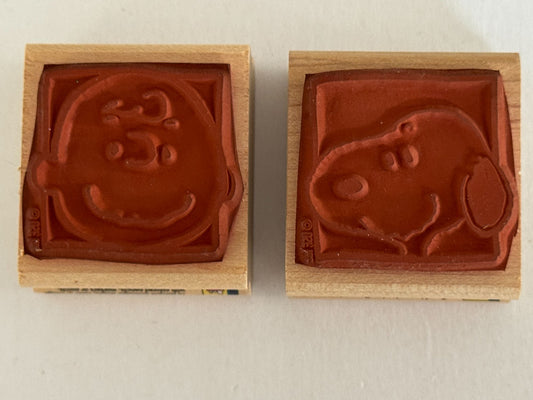 Rubber Stampede Rubber Stamp Snoopy Charlie Brown Portraits Cartoon Faces Friend
