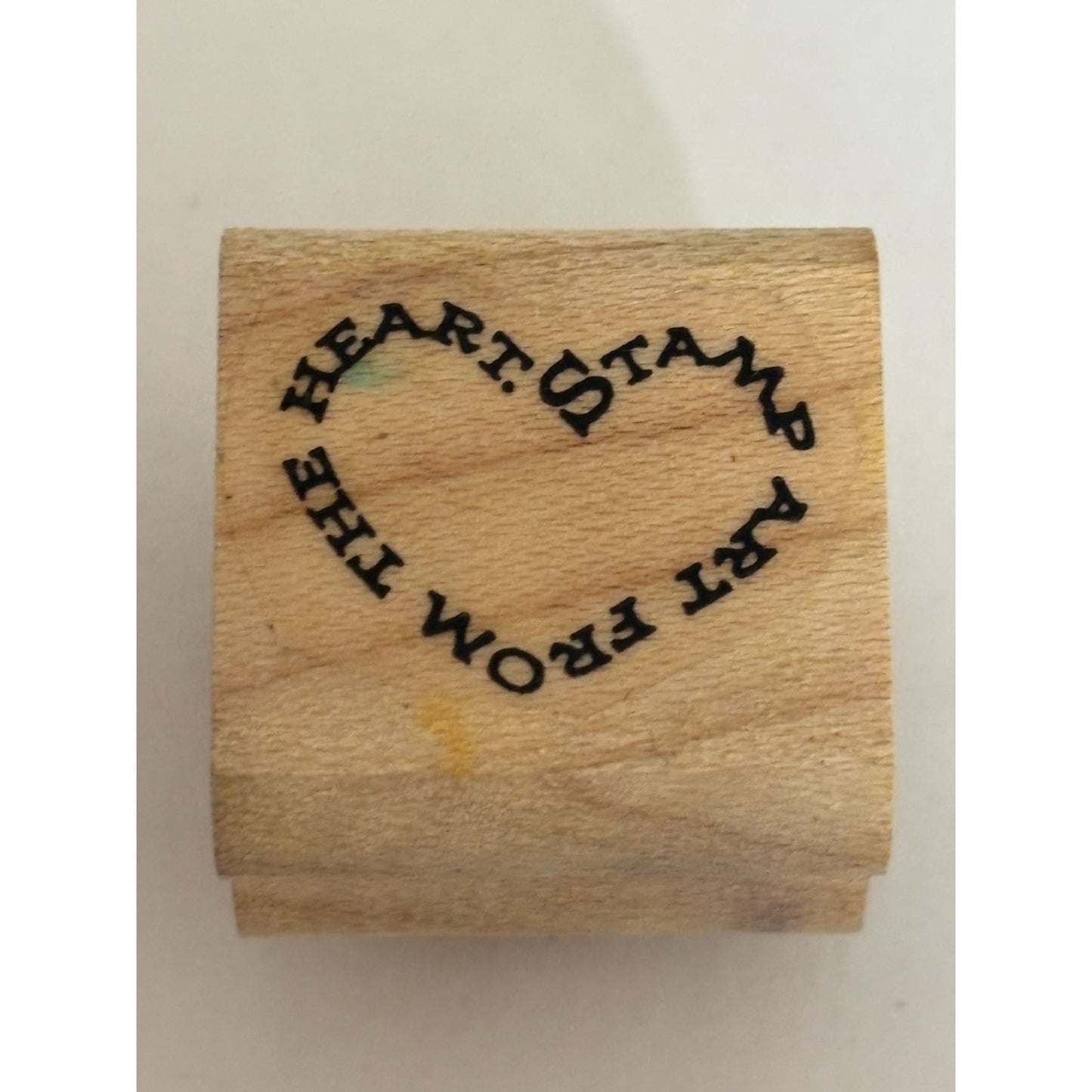 Stampin Up Rubber Stamp Art From The Heart Cardmaking Gift Tag Wood Mounted
