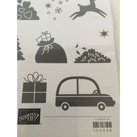 Stampin Up Photopolymer Stamp Set Holiday Haul Christmas Gift Tag Card Making