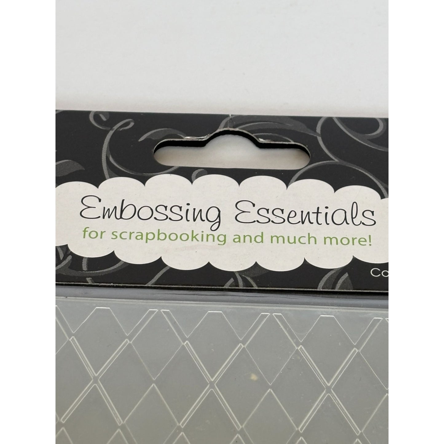 Darice Embossing Essentials Folder Argyle Pattern Diamond Background Paper Craft