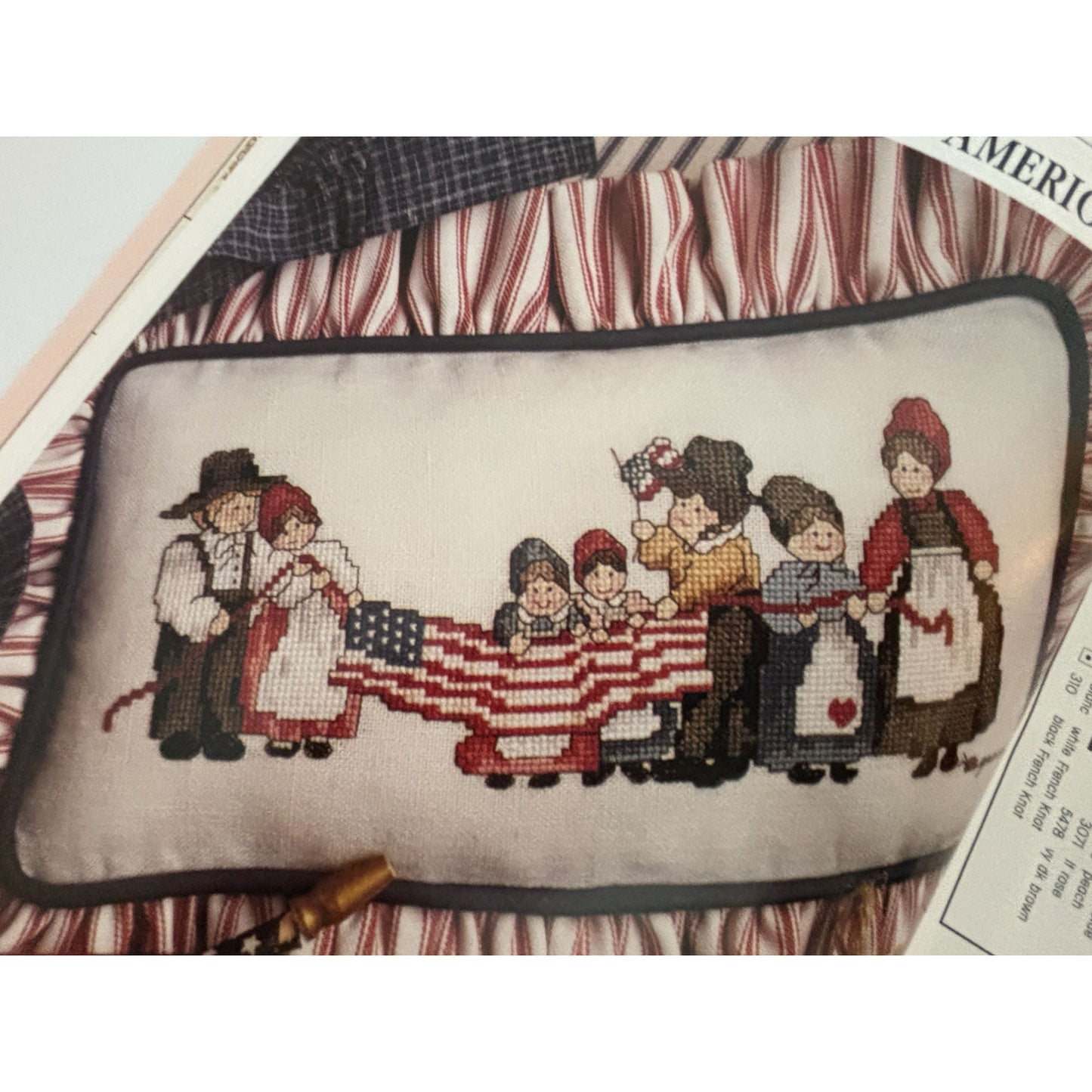 For The Love Of Cross Stitch Magazine September 1990 American Flag Patriotic Art