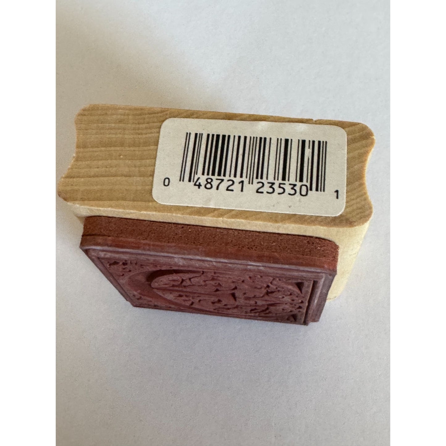 Anitas Rubber Stamp Decorative Letter E Initial Craft Square Ornate Card Making