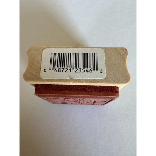 Anitas Rubber Stamp Decorative Letter U Initial Craft Square Ornate Card Making