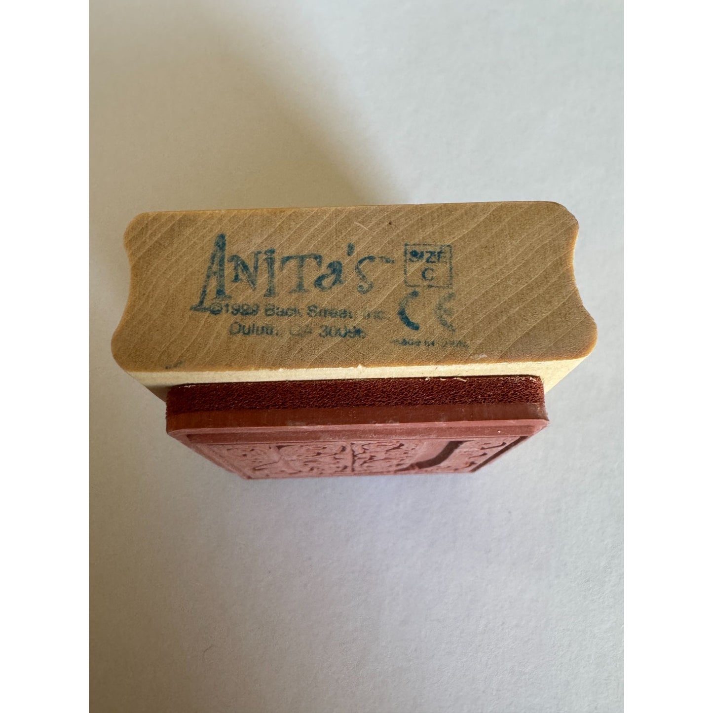 Anitas Rubber Stamp Decorative Letter U Initial Craft Square Ornate Card Making