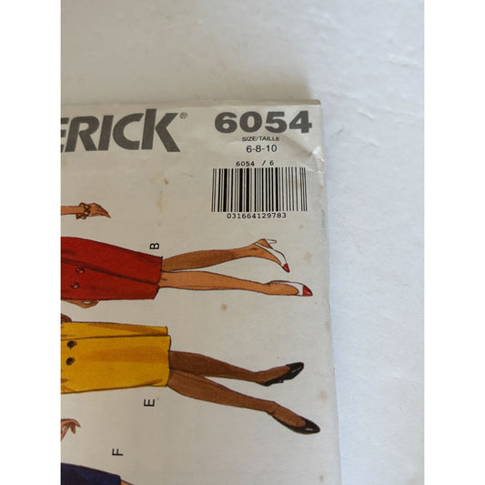 Butterick Sewing Pattern 6054 Work Suit Dress Top Skirt Capsule Wardrobe 6 8 10
