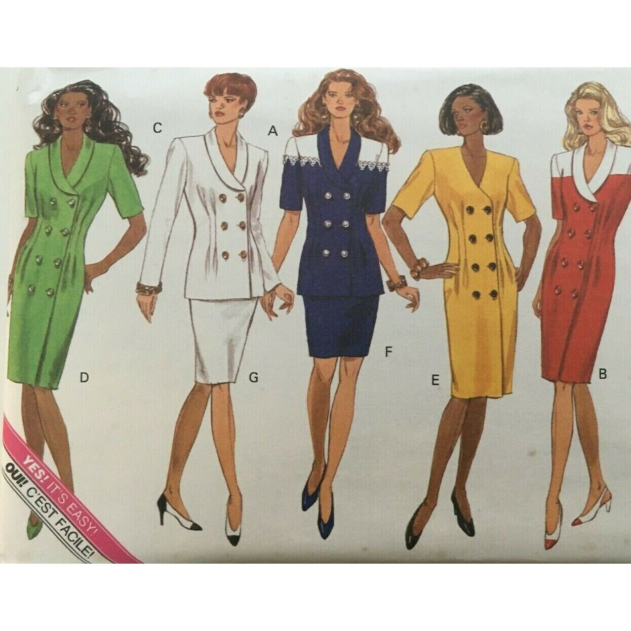 Butterick Sewing Pattern 6054 Work Suit Dress Top Skirt Capsule Wardrobe 6 8 10
