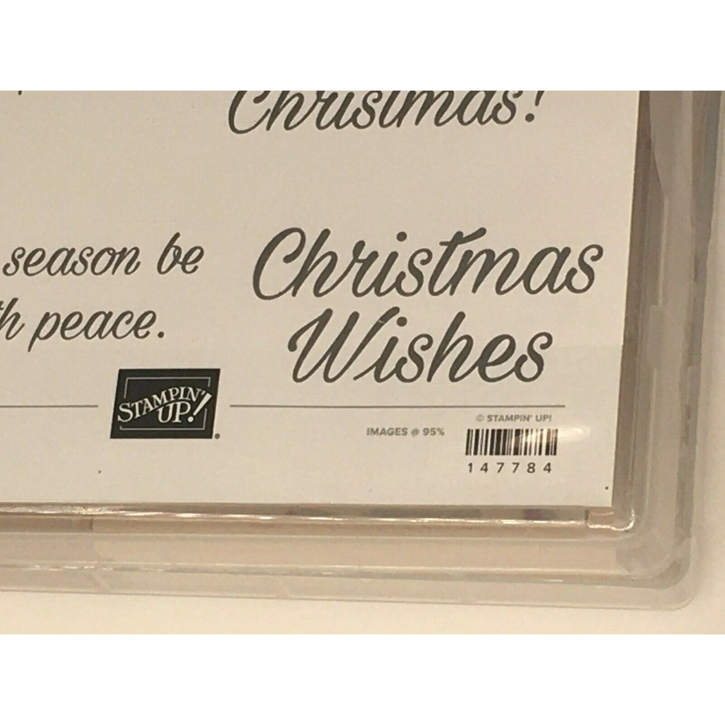 Stampin Up Peaceful Poinsettia Rubber Stamp Set Christmas Holly Berries Peace