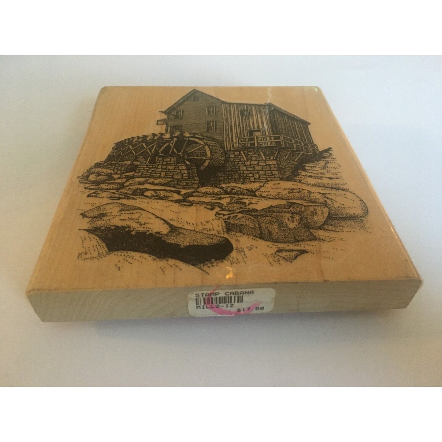 Stamp Cabana Rubber Stamp Country Water Mill Building History Landscape Scenic