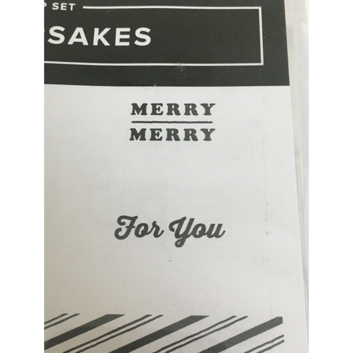 Stampin Up Cling Stamps Set Tiny Keepsakes Christmas Gift Tag Card Making Words