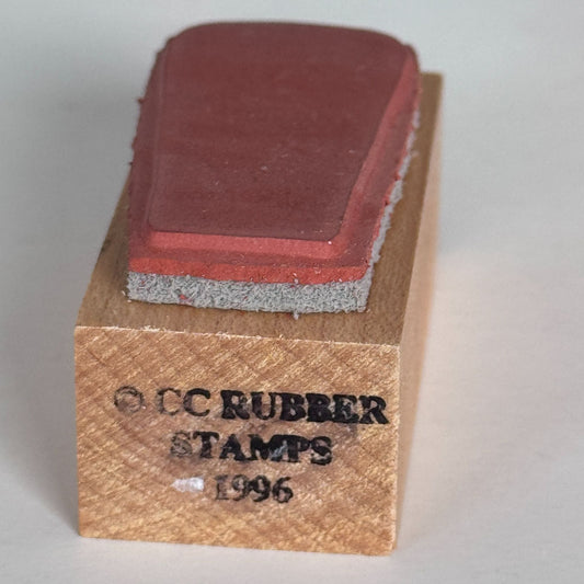 CC Rubber Stamp Solid Brush Stroke Grunge Background Mixed Media Art Cardmaking Wood Mounted