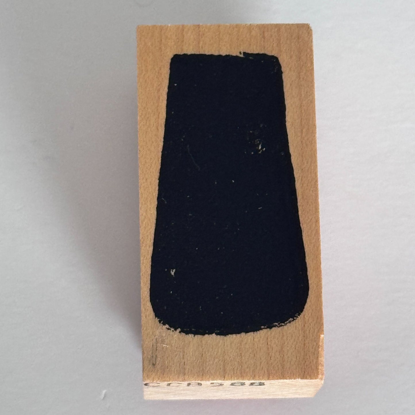 CC Rubber Stamp Solid Brush Stroke Grunge Background Mixed Media Art Cardmaking Wood Mounted