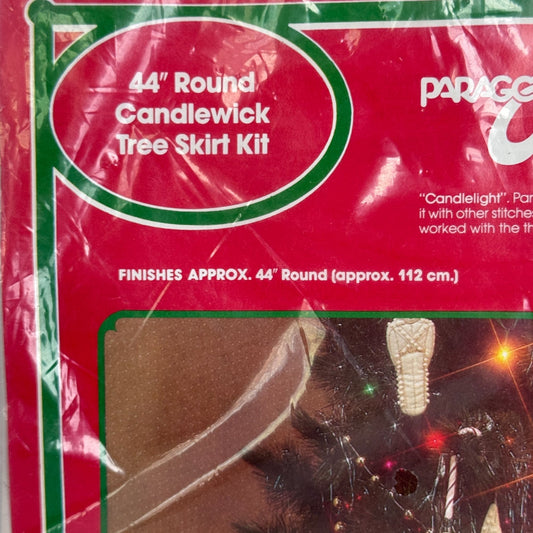 Paragon Needlecraft Christmas Skirt Kit Candlewick Needlework Vintage 44 inch