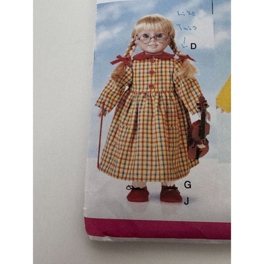 Butterick Sewing Pattern 5604 18 Inch Doll Clothes Back to School Cheerleader