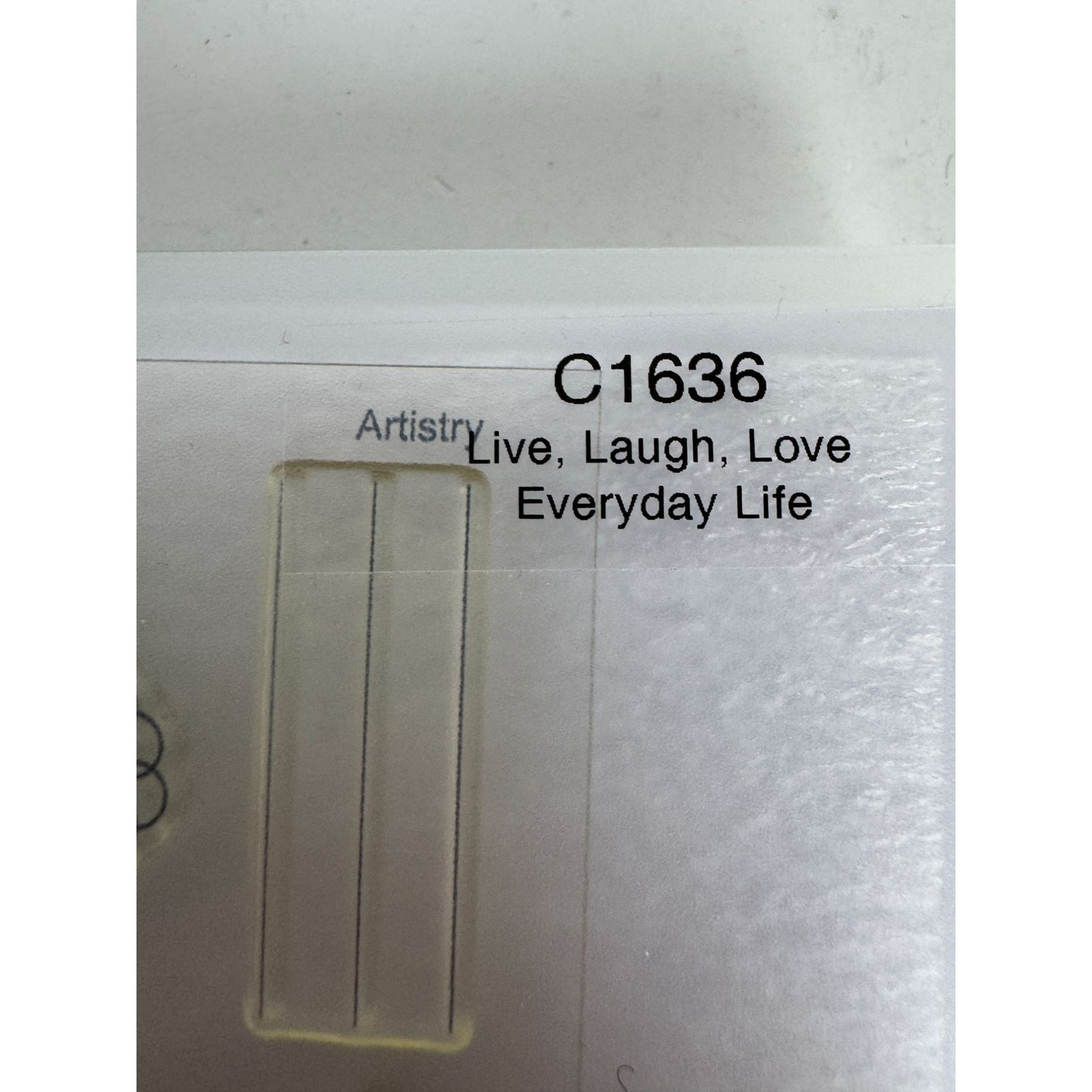 CTMH My Acrylix Acrylic Stamp Set Live Laugh For You Thank You Card Love C1636