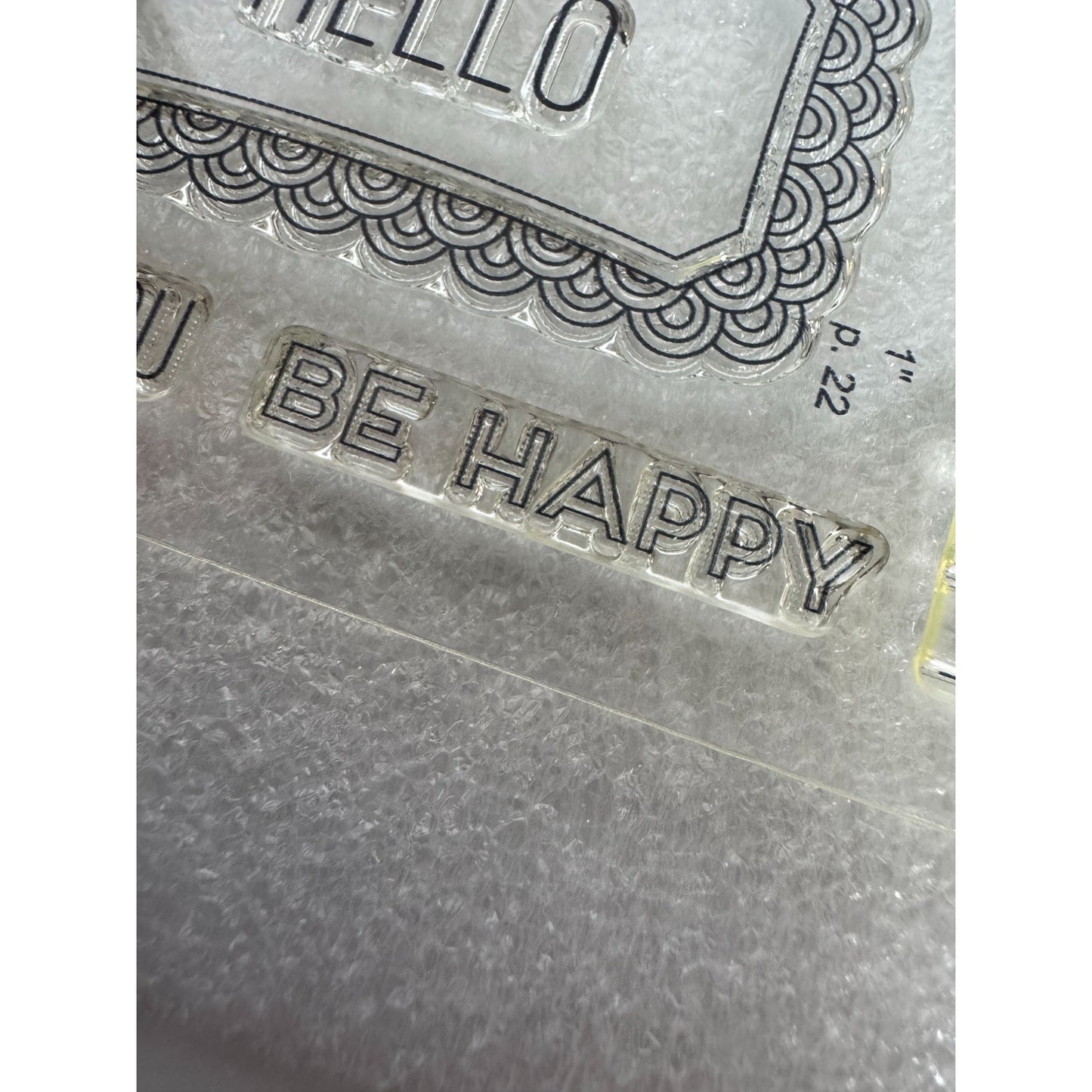 CTMH My Acrylix Acrylic Stamp Set Live Laugh For You Thank You Card Love C1636