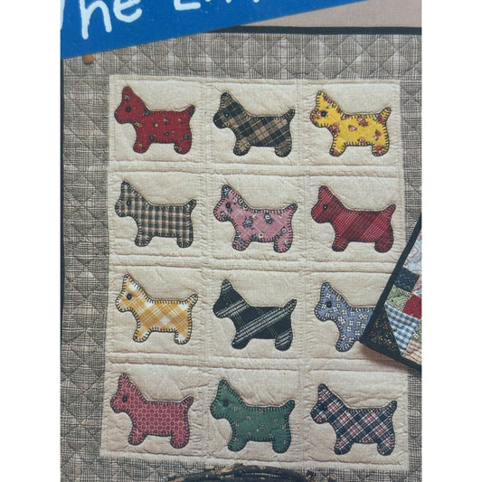 Playmates Quilting Patterns Little Quilt Collection Cat Scottie Dog Pillow Scrap