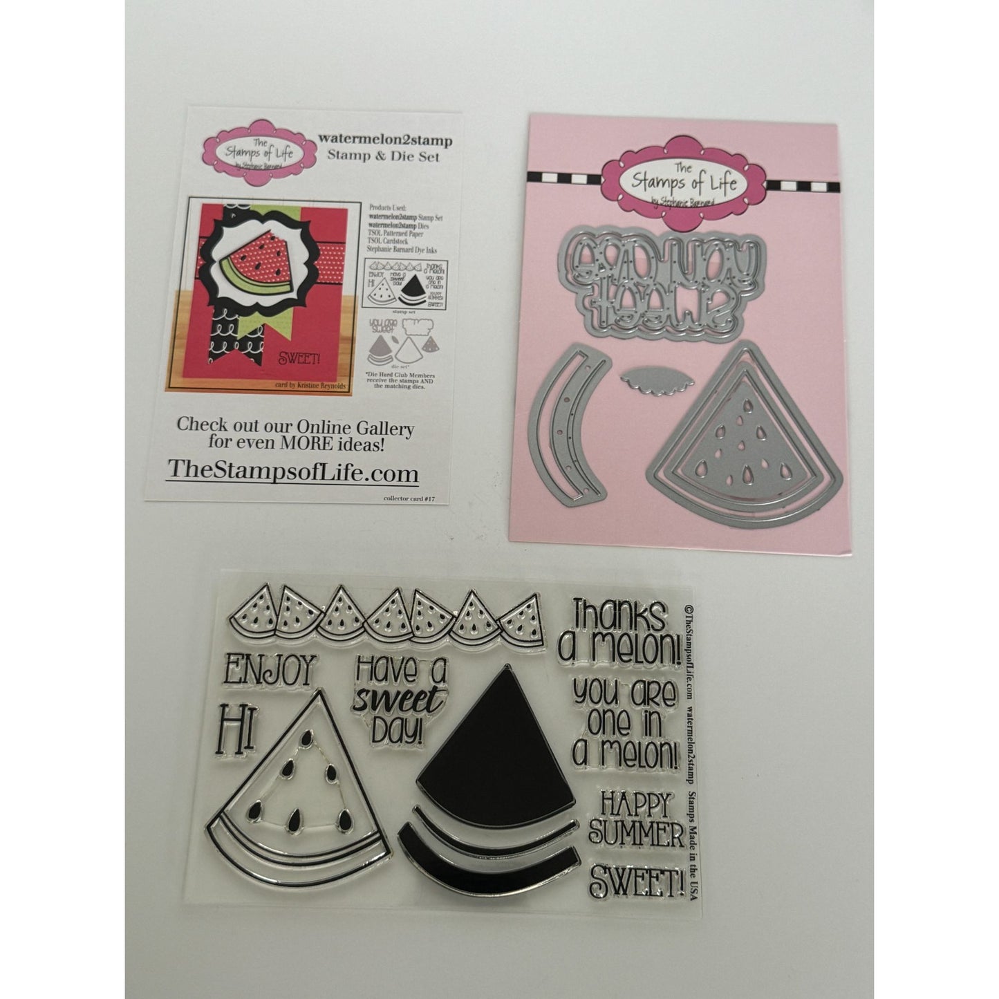 The Stamps Of Life Acrylic Watermelon2stamp and Die Set Watermelon Fruit Summer