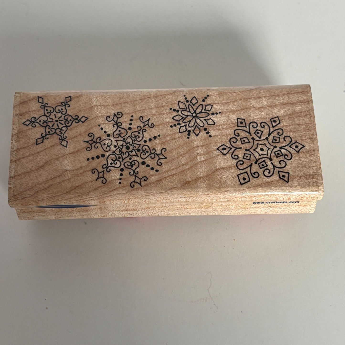Stampabilities Rubber Stamp Winter Snowflakes Border Christmas Card Making Snow