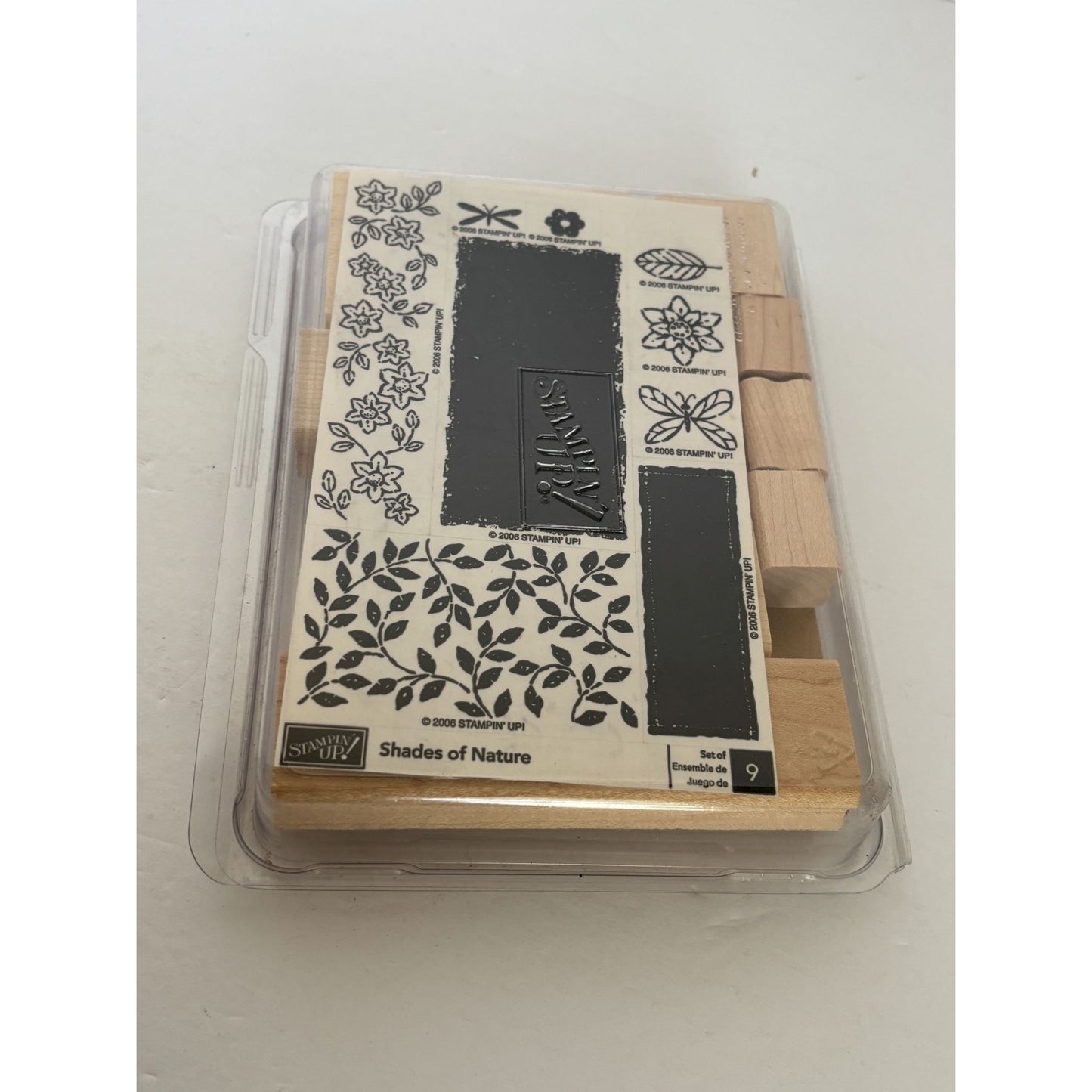 Stampin Up Rubber Stamps Shades of Nature Ivy Vines Floral Border Leaf Set of 9