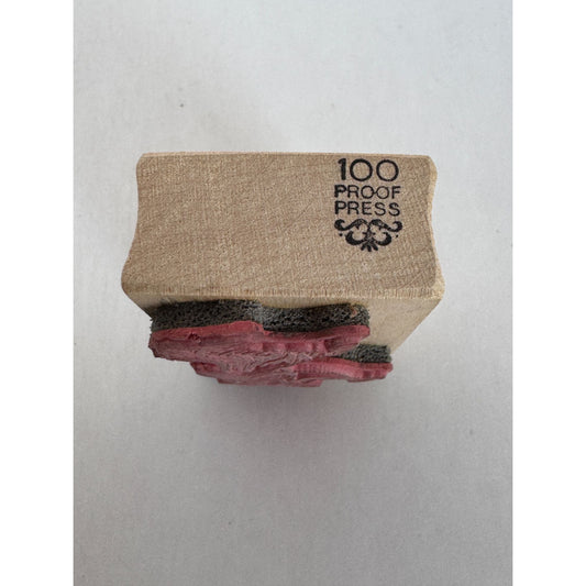 100 Proof Press Rubber Stamp Medieval Dancer Woman Dancing Card Making Artistic