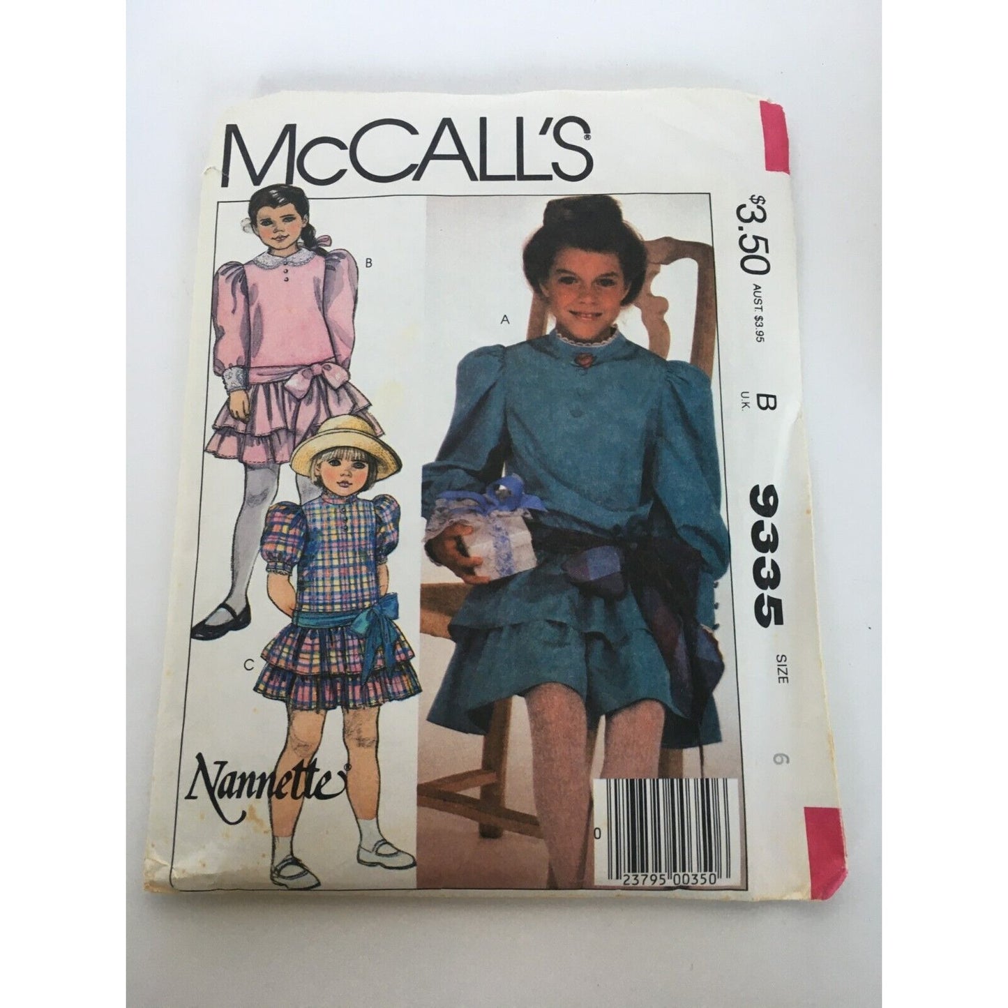 McCalls Sewing Pattern 9335 Girls Dress Church Easter Spring Size 6 Nannette UC