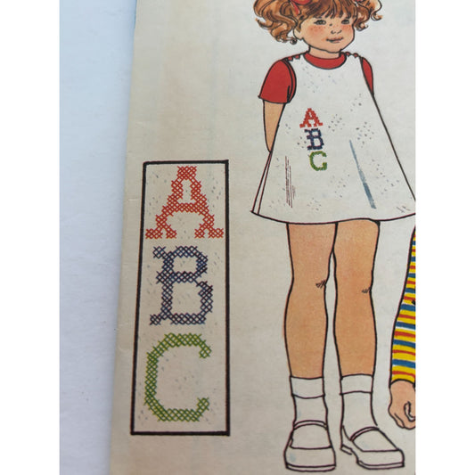 Butterick Sewing Pattern 4141 Toddlers Jumper Jumpsuit Dress Size 2T Easy Uncut