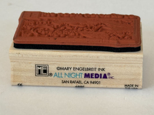 Mary Engelbreit Rubber Stamp This Book Belongs To Library Plate Magic Carpet