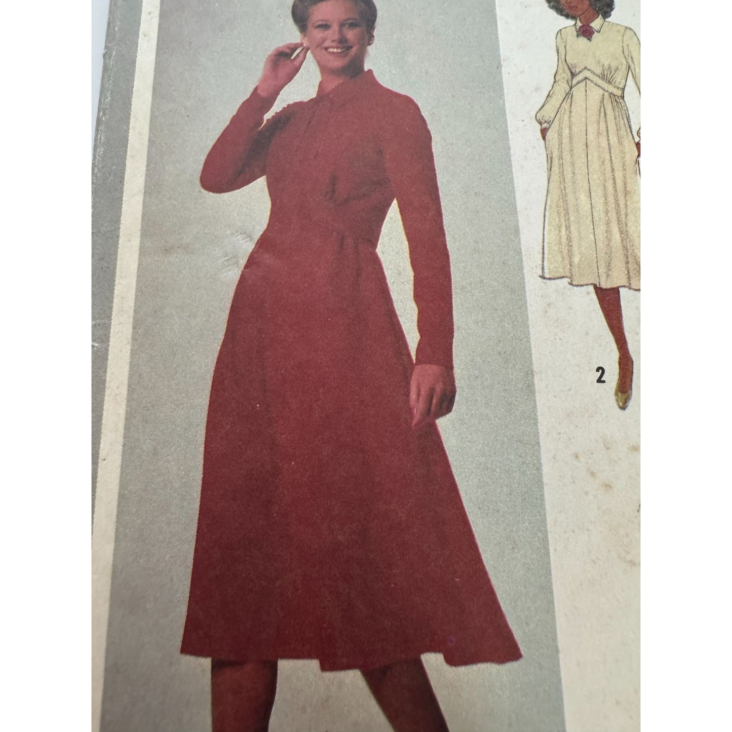 Simplicity Sewing Pattern 9109 Size 16 Dress Vintage 1970s Work Career Uncut