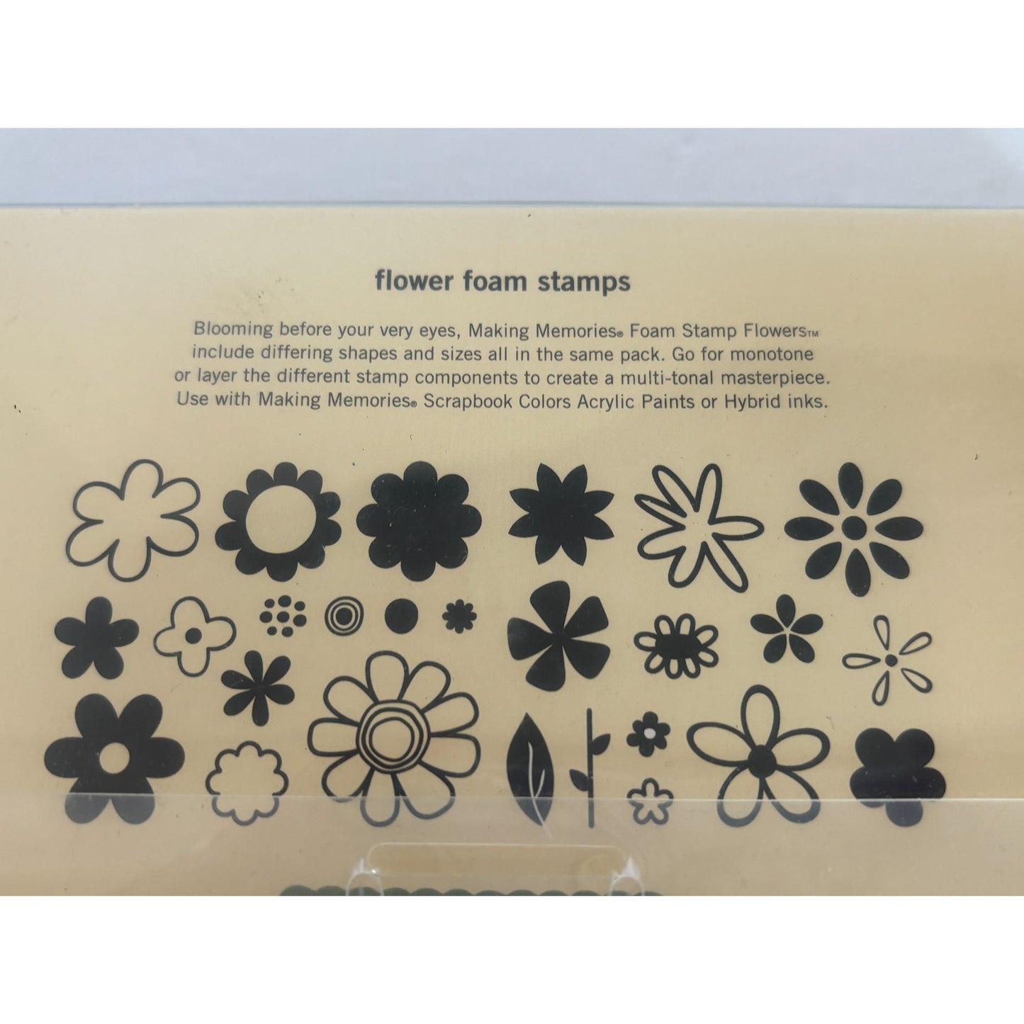 Making Memories Flower Foam Stamps Set Of 26 Layers Floral Garden Card Making